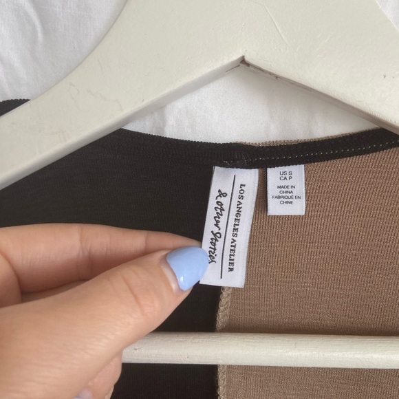 & Other Stories Colorblock two-tone Wrap Knit Top Size Small - Picture 5 of 13